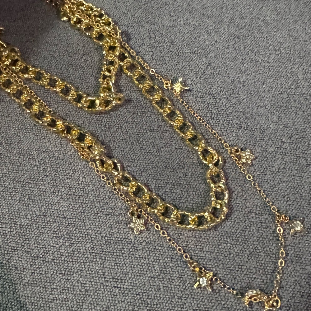 Nwot Celestial Layering Necklace Set - image 1